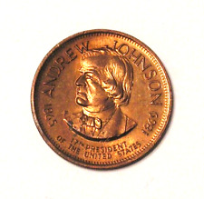 Vintage Presidental Coin 17th US President Andrew Johnson Token 1865-1869 picture