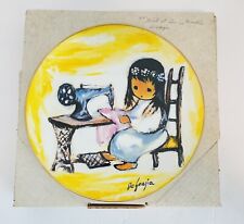 DeGrazia Collector's Plate 1986, Girl With Sewing Machine De Grazia Wall Art picture