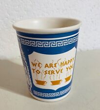 We Are Happy To Serve You Ceramic Solo Vintage Cup Greek coffee New York diner picture