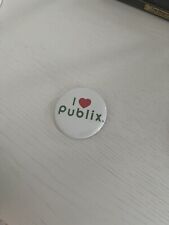 LMH PINBACK Button I LOVE Heart PUBLIX Grocery Store GROCERIES Supermarket 2.2
