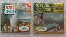 2)Viewmaster Reel Packets, A 996/B675, Scenic USA, Our Planet Earth, Good Color picture