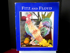FITZ and FLOYD Classics Country Gourmet Centerpiece Ceramic Rooster on Fruit 17