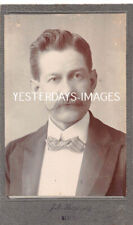 Man Fancy Fine Moustache Bow Tie Carte de Visite Cdv Photograph (441) picture