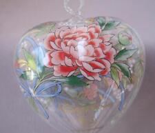 Hutschenreuther Germany Peonies Flower Crystal Heart Limited Ed picture