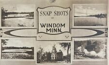 Vintage 1920s Windom MN Postcard Multi View Snap Shots of Minnesota picture