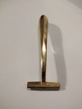 Vintage Gold Plated Heavy Solid Brass Razor picture