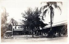 Webber College Campus Students Babson Florida Vintage Real Photo Back Post Card picture