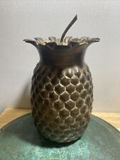 Vintage Brass Pineapple Flower Vase With Lid picture