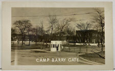 RPPC WAUKEGAN ILLINOIS CAMP BARRY GATE C1949 MILITARY REAL PHOTO POSTCARD picture