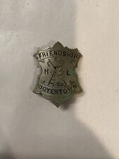 Antique Fire Badge Boyertown Pa - 1800s Hook And Ladder  picture