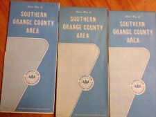 1 Of 3 AAA VTG 1985 86 87 Southern Orange County Area Map picture