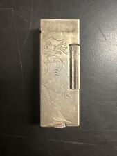 Rare Antique SHANGHAI DUNHILL ROLLALITE LIGHTER 900 SILVER ETCHED DRAGON picture