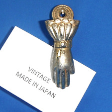vintage made in Japan wall or desktop brass  hand note clip / holder picture