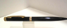 Terzetti Diamond Top Metal BRASS Ballpoint pen- BLACK/ GOLD TRIM- GIFT POUCH picture