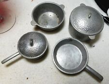 Vintage Hammered Aluminum Miniature Cookware Toys Samples / Pots + Pans picture