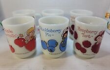 1980 Anchor Hocking Glass Mugs Set Of 6 With 3 Characters American Greetings picture