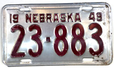 Nebraska 1949 Old License Plate Vintage Tag Boone Co Man Cave Garage Decor Pub picture