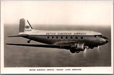 c1950s BRITISH EUROPEAN AIRWAYS Photo  RPPC Postcard 