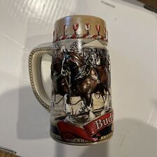 Budweiser B Series Beer Mug Stein 1986 Vintage Collectible Christmas Ceramarte picture