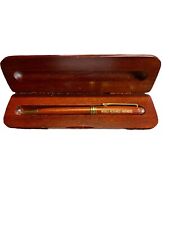 Luxury Rosewood Ballpoint Pen With Gold Tone Accent And Rosewood Case picture
