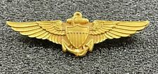Solid 10K Gold US Navy USMC Coastguard Pilot Aviator Wings Badge Pin..TJ458 picture