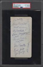 ERNIE DAVIS + 1960 SYRACUSE FOOTBALL TEAM Signed (24) Autographs Cut 3 x 6 - PSA picture