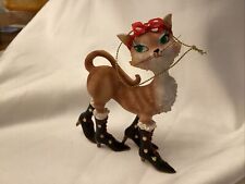 Vintage Razz Imported Cat Fancy Boots Christmas Ornament picture