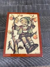Vintage Mapsa Swiss Music Box Hummel Goebel Germany Boy On Apple Tree picture