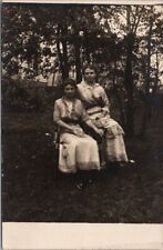 1914 MILWAUKEE Wisconsin RPPC Real Photo Postcard Two Young Ladies / Sisters picture