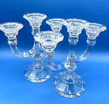 Vintage Shannon Crystal Designs of Ireland Lead Crystal Candle Holder Pair picture