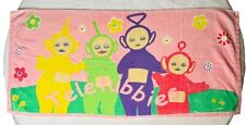 Teletubbies Vintage Pink Long Towel Cotton 38” Kawaii 90s Cute Alien Collectible picture