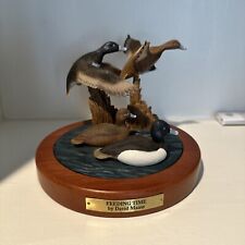 Feeding Time David Maass Danbury Mint Winged Reflections Scaup Duck Sculpture picture
