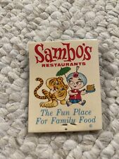 Vintage 1960’s Sambos Restaurant Matchbook. picture