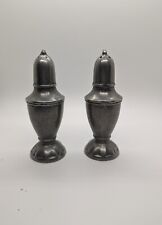 Vintage Weighted Pewter Salt And Pepper Shakers  picture