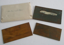 3 Antique Copper Engraved Calling Card/Business Card Engraved Printing Plate picture