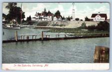 1907 SALISBURY MARYLAND MD IN THE SUBURBS WINDMILL WATERFRONT FARM POSTCARD picture