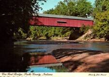 VINTAGE POSTCARD CONTINENTAL SIZE COX FORD BRIDGE PARKE COUNTY INDIANA picture
