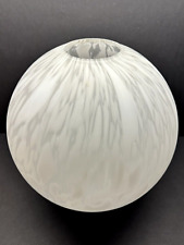 Vintage Large Satin With White Confetti Glass Sphere Vase 14
