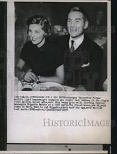 1956 Press Photo Georges Carpentier with Brigette Massis - tuw04746 picture