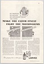 1932 Better Homes & Gardens Vintage Print Ad Larvex Moth Worms Clothes picture