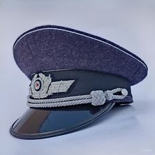 WW2 German Luftwaffe Officers Visor Cap - Handmade Fallshirmjager Wool Hat Repro picture