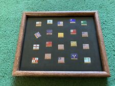 VINTAGE SONS OF LIBERTY UNITED STATES CONTINENTAL NAVY BRITISH ENAMEL PIN SET picture