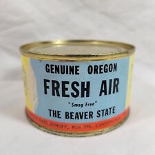 Genuine Oregon Fresh Air Can Vintage 1970 Novelty Northwest Knick Knack Aurora picture
