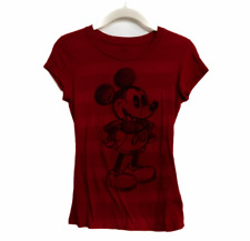 The Wonderful World of Disney Red T Shirt Mickey Mouse Graphic Short Sleeve S picture