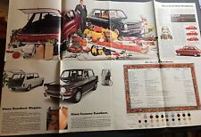 1968 Simca Model Range - Large Vintage Double-Sided Sales Poster - ENGLISH picture
