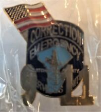 9/11 CORRECTION EMERGENCY SERVICES W/FLAG COMMEMORATIVE PIN picture