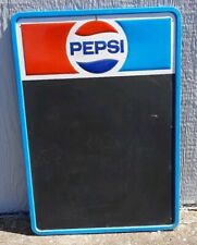 Vintage Pepsi Cola Menu Metal Tin Sign Embossed 19x27 Advertising Sign Stout USA picture