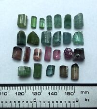 10 Grams Natural Tourmaline Multicolor Rough Crystals Lot From Afghanistan. picture