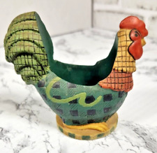 Vtg Rooster Resin Toothpick holder Kitchen Hen maybe very small Plant Holder picture