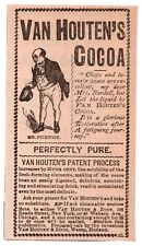 c1880s Van Houten's Cocoa Restorative Hot Drink Mr Pickwick Antique Art Print Ad picture